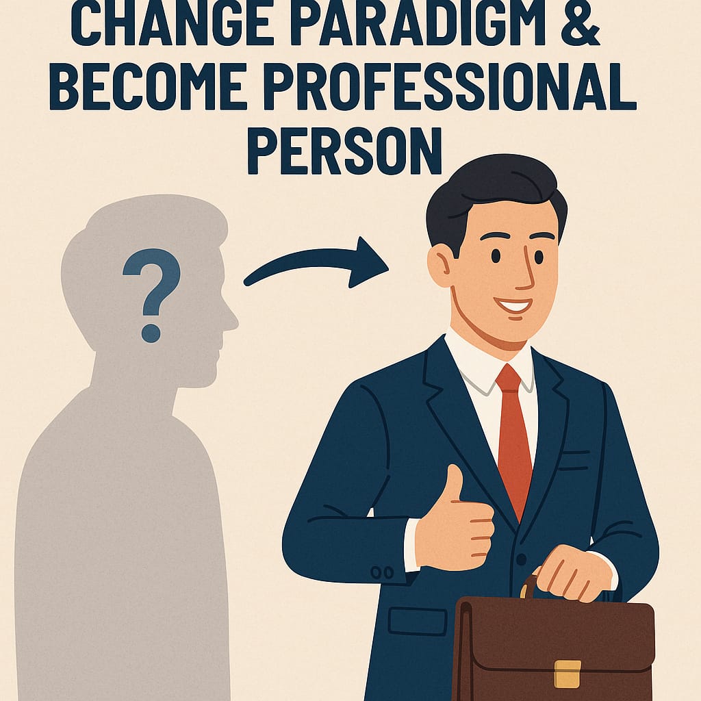 Change Paradigm & Becoming Professional Person